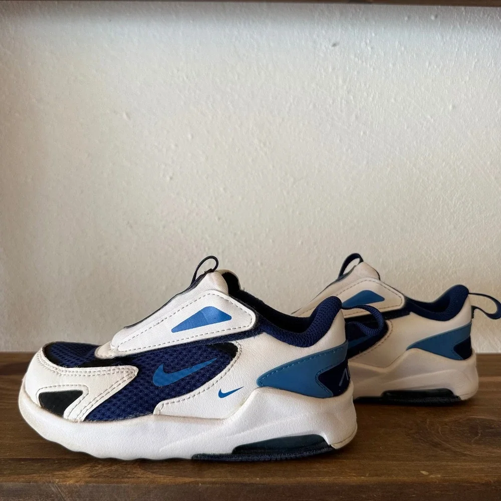 Nike Air Max Bolt TD Kids Sneakers White Blue CW1629-400 Size 10C